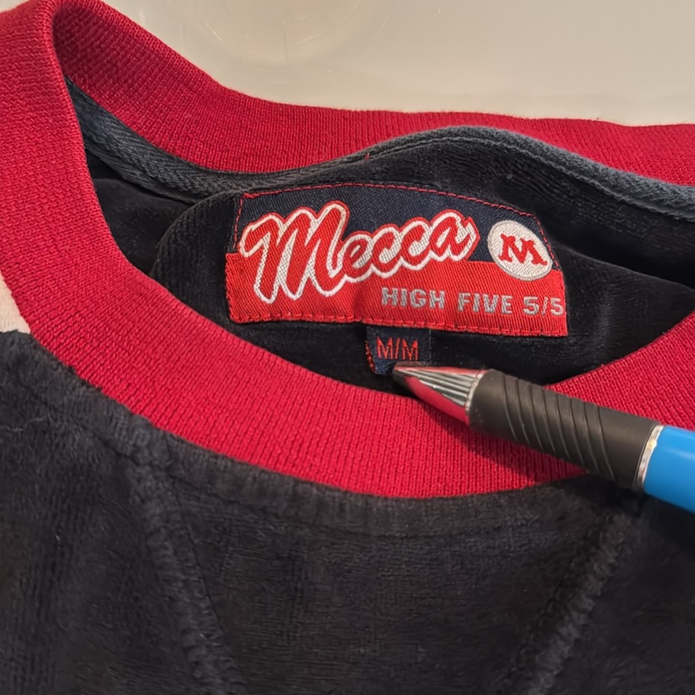 Mecca Velour Hockey Sweatshirt Jersey - size M - Picture 8 of 8